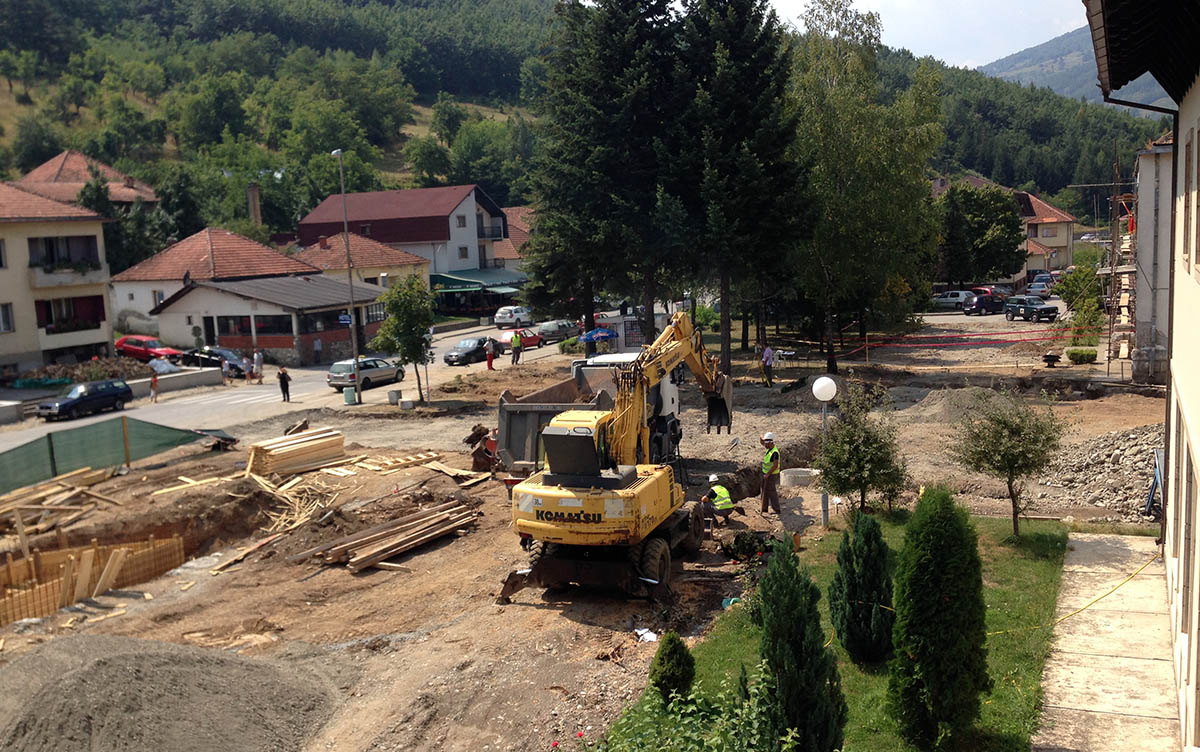 Uređenje hotelskog dvorišta, fontane i gradskog trga