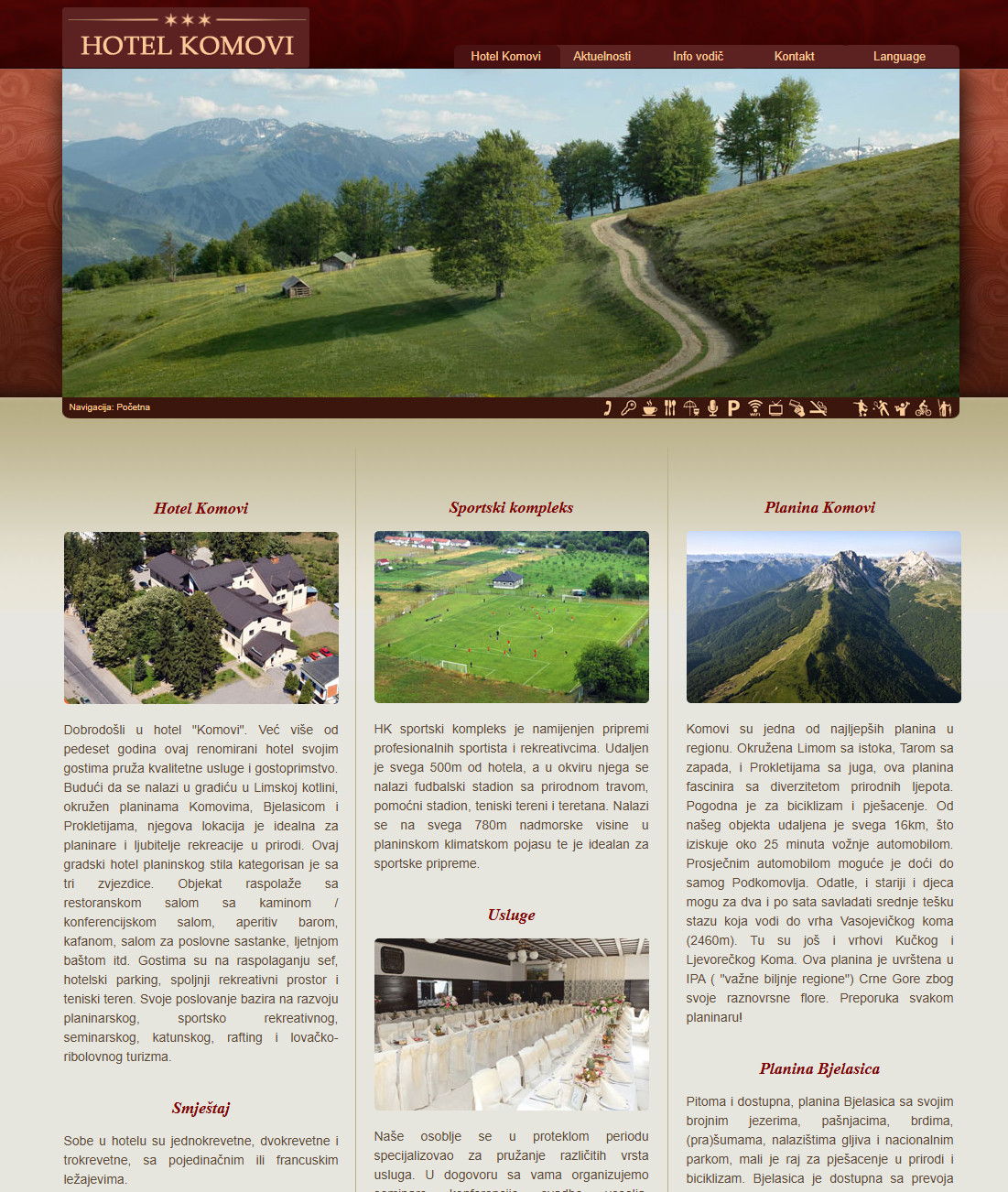 Novi web sajt Hotela Komovi